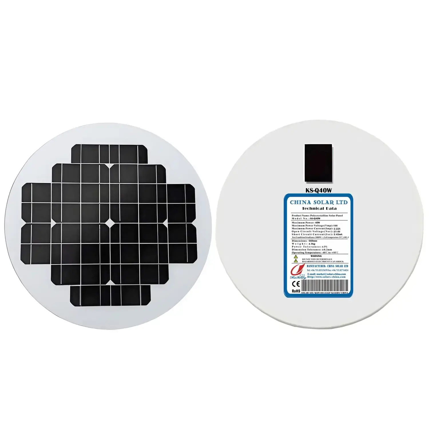 Panou Solar Rotund 40W